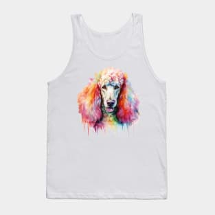 Colorful Poodle Watercolor Art Tank Top